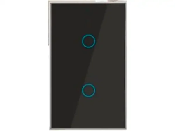 Touch Pro Smart Switch 2-Gang Black panel